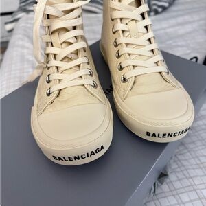 Balenciaga Beige High-Top Sneakers